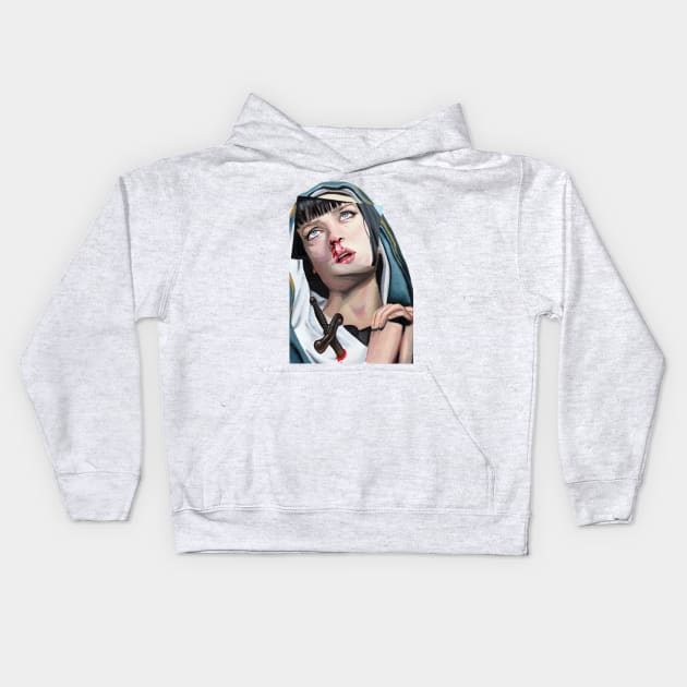 Pulp Fiction Kids Hoodie by Mercmichelle